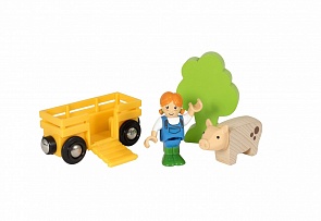 Игровой набор - Девочка на ферме, 4 элемента (Brio, 33875)